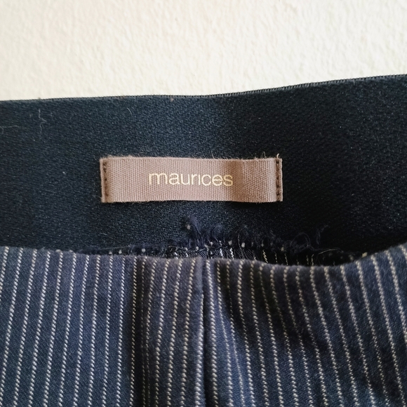 Maurices Dark Blue Striped Trousers - Picture 3 of 5